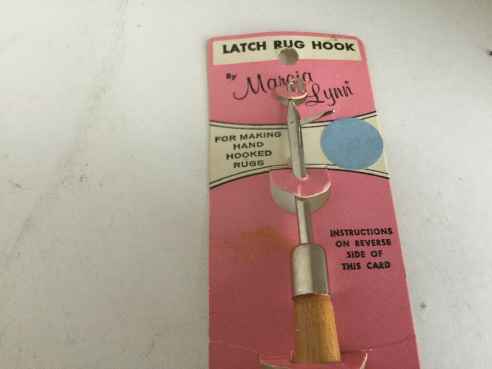 Vintage Maria Lynn Latch Rug Hook Tool Straight Model No 22920  Nip Usa